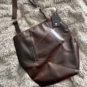 Kiko Leather Cross Over Tote